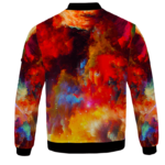 JFK Tribute Smoking Joint Dope Trippy Art Bomber Jacket - BACK
