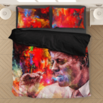 JFK Tribute Smoking Joint Dope Trippy Art Majestic Bedding Set