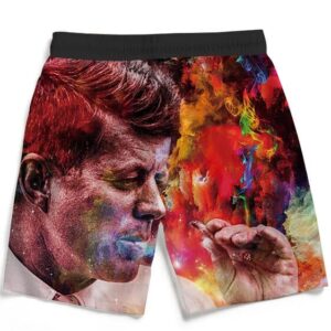 JFK Tribute Smoking Joint Dope Trippy Art Amazing Men's Shorts
