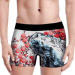 Japanese Art Painting Cherry Marijuana Blossoms 420 Men's Boxers