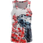 Japanese Art Painting Cherry Marijuana Blossoms 420 Tank Top