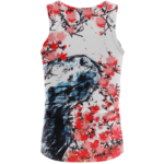 Japanese Art Painting Cherry Marijuana Blossoms 420 Tank Top Back
