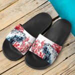 Japanese Painting Cherry Marijuana Blossoms 420 Slide Sandals