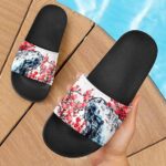 Japanese Painting Cherry Marijuana Blossoms 420 Slide Sandals