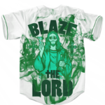 Jesus Smokes Blaze Funny Art 420 Marijuana Baseball Jersey