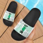 Jesus Smokes Blaze The Lord Funny Art Weed Slide Slippers