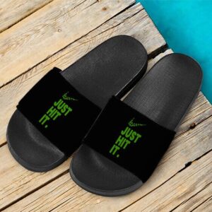 Just Hit It Nike Inspired Marijuana Adult Dope Slide Sandals