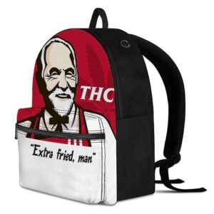 KFC Spoof Marijuana Hemp THC Dope White Backpack