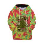 Keep Growing Cannabis Trippy Weed Art Dope Kids Hoodie