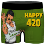 Kush Bae Action Happy 420 Marijuana Green Men's Underwear