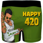 Kush Bae Action Happy 420 Marijuana Green Men's Underwear