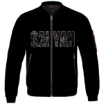Kush Collective Marijuana Saiyan Logo Black Awesome Bomber Jacket