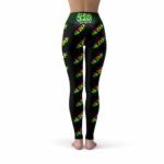 420 Graffiti Drip Art Pattern Rasta Yoga Pants