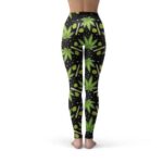 Cartoony Weed & Kush Joint Pattern Leggings