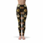 Cannabidiol & Weed Leaf LV Parody Leggings