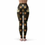 Cannabidiol & Weed Leaf LV Parody Leggings