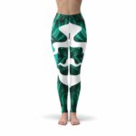 Enlightened Smoker Trippy Art Green Leggings