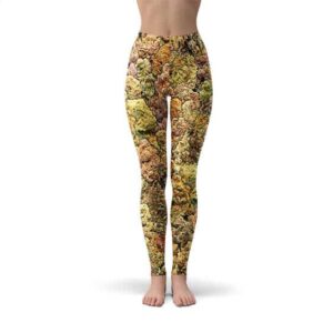 Cannabis Nuggets Camouflage Yoga Pants