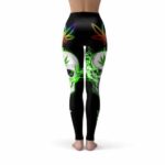 Just Get High 3D Skull & Weed Leaf Yoga Pants