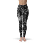 Black & White Marijuana Outline Leggings