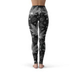 Black & White Marijuana Outline Leggings
