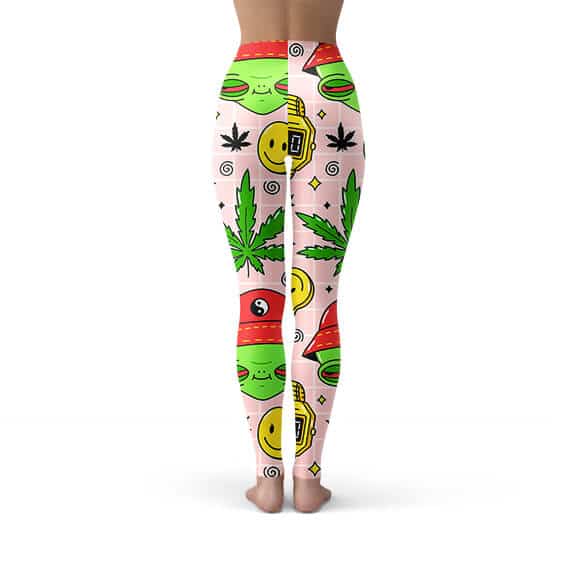 420 is Weed & Pizza Time Trippy Leggings