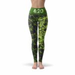 Marijuana Forest Illusion Design Yoga Pants
