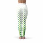 Marijuana Leaf Green Halftone Pattern Leggings