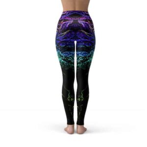 Psychedelic Color Waves Amazing Yoga Pants