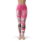 Retro Skeleton Art Weed Polaroid Leggings
