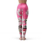 Retro Skeleton Art Weed Polaroid Leggings