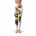 Trippy Smiley Dripping Art White Yoga Pants
