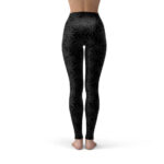 Weed Leaf All Over Print Seamless Black Leggings