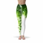 Framed Hemp Leaf Awesome 420 Yoga Pants
