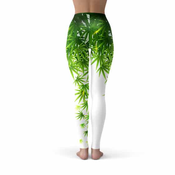 Framed Hemp Leaf Awesome 420 Yoga Pants