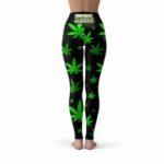 Cartoon Kush Sleeping On Rolling Paper Leggings