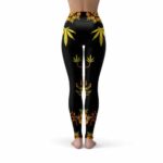 Aztec Weed Worship Dope Artwork Leggings