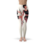 Relaxed Stoner Lady Smoking White Leggings