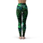 Multi Toned Classic Ganja Leaf Green Leggings