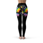 Rainbow Colored Hemp Leaf Workout Pants