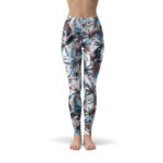 Arctic Camo Marijuana Watercolor Art Leggings