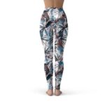 Arctic Camo Marijuana Watercolor Art Leggings