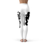 Street Art Cannabis 420 Graffiti White Leggings
