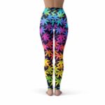 Mary Jane Leaf Pattern Retro Colors Leggings