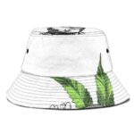 Lady Liberty Smoking Freedom Mary Jane Art White Bucket Hat