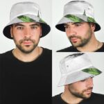 Lady Liberty Smoking Freedom Mary Jane Art White Bucket Hat