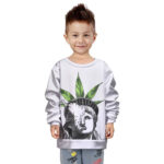 Lady Liberty Smoking Freedom Mary Jane Kids Sweatshirt