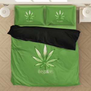 Legalize Marijuana 420 Minimalist Green Fantastic Bedding Set