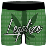 Legalize Marijuana Movement Pattern Green Men's Underwear