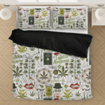 Legalize Marijuana Seamless Pattern Dope Art Bedding Set